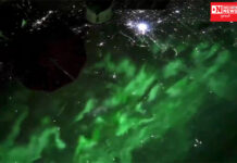 ઈન્ટરનેશનલ સ્પેસ સ્ટેશનમાંથી એક અવકાશયાત્રીએ પૃથ્વીના પ્રકાશપૂંજનું ઝડપ્યું એક અદ્દભુત દ્રશ્ય..