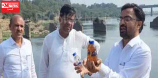 દમણગંગા અને કોલક નદીના પાણીમાં વાપીની કેમિકલ છોડતી કંપની પર કાર્યવાહી કરવાની તૈયારી દાખવતો દીવ-દમણ સાંસદ ઉમેશ પટેલ..