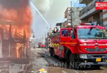 ભરૂચના ધોળીકુઈ બજારમાં લાકડાના મકાનમાં ભીષણ આગ..