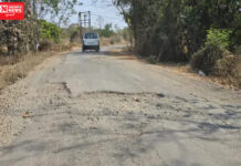 નવતાડથી ખાંભલાને જોડતા રસ્તા વચ્ચે ખાડાઓથી વાહનચાલકો પરેશાન…