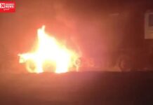 ભરૂચના રાજપારડી નજીક હાઇવા ટ્રકમાં આગ, રાત્રે અચાનક ભભૂકી ઉઠેલી આગથી અફરાતફરી…