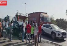 ચીખલી હાઇવે પર ચાર કાર અને એક ટેમ્પો સહિત પાંચ વાહનોનો અકસ્માત…