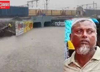 વલસાડની ખરેરા નદીના જોશીલા પાણીના પ્રવાહ ચાલક સ્કૂલ વાન સાથે તણાયો…