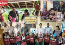 ધરમપુરની બીલપુડી ડુંગરપાડા પ્રા. શાળામાં નાના-નાના ભૂલકાઓને ઉત્સાહ અને ઉમંગભેર શાળામાં પ્રવેશ કરાવતા ધારાસભ્ય અરવિંદ પટેલ