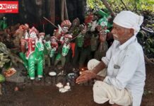 માંગરોળમાં પ્રકૃતિ અને વરસાદ સાથે સંકળાયેલા આદિવાસી નાંદરવા દેવના વધામણાં કરી પંપરાગત રીતભાત સાથે કરાઈ ઉજવણી..