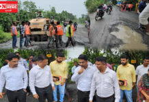 વાપી-શામળાજી નેશનલ હાઈવે પર ખાડાનું સામ્રાજ્ય…સાંસદનું સ્થિતિ નિરીક્ષણ.. 104 કિ.મી રોડના નવીનીકરણની આપી ખાતરી