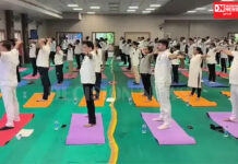 નવસારીમાં વિશ્વ યોગ દિવસની ભવ્ય ઉજવણી.. વિદ્યાર્થીઓ અને દિવ્યાંગોએ યોગ કર્યા..