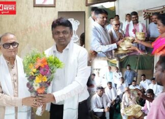 ભાજપના રાષ્ટ્રીય સંગઠક શ્રી વી. સતીષજી વાંસદામાં.. વાસના કામદારો સાથે કરી મુલાકાત..