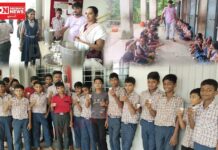 ધરમપુરના ખાંડા ગામની પ્રાથમિક શાળામાં 0 થી 12 વર્ષના દરેક બાળકોના તંદુરસ્ત સ્વાસ્થ્ય માટે ‘‘અમૃતપેય’’નું આયોજન