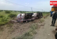 વાગરાના ભેંસલી ગામ નજીક LPG ભરેલ ટેન્કર ખાડીમાં પલટી ગયું.. જાનહાનિ ટળી..!