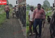 RTO એ ટ્રક રોકાવી લાકડાથી માર્યો ડ્રાઇવરને ઢોરમાર.. વિડીયો વાયરલ થતાં.. લોકોમાં આક્રોશ