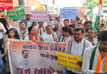 રોડ નહીં તો ટોલ નહીં”ના નારા સાથે વલસાડમાં NH-48 ચક્કાજામ..કોંગ્રેસનું વિરોધ પ્રદર્શન