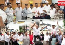 આદિવાસી સાંસદ અને ધારાસભ્યએ પાર તાપી લિંક પ્રોજેક્ટ રદ કર્યાની ખુશીમાં ફટાકડા ફોડી, મીઠાઈ ખવડાવી મોઢું મીઠું કરાવ્યાના દ્રશ્યો..