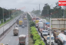 ભરૂચ જિલ્લાની હદમાંથી પસાર થતાં નેશનલ હાઇવે અંકલેશ્વર પર ફરીથી ટ્રાફિકજામ..