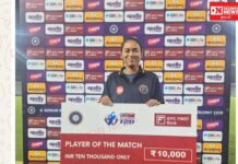 ઝઘડિયા તાલુકાના બલેશ્વર ગામની મુસ્કાન વસાવા ભારતીય ક્રિકેટ બોર્ડ દ્વારા રમાતી ઓલ ઈન્ડિયા સિનિયર મહિલા ટુર્નામેન્ટમાં સારૂં પ્રદર્શન કરતા પ્લેયર ઓફ ધ મેચ બની