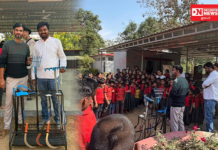 ખેરલાવ પ્રાથમિક શાળામાં મિટ્ટીધનના હિરેનભાઈએ બાલ ઓજારો અને સ્ટેન્ડની બાળકોને ભેટ..