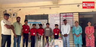 ધરમપુરના મોટીઢોલ ડુંગરી પ્રાથમિક શાળાના વિદ્યાર્થીઓને મળી રમતગમતની કીટ..