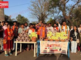 વિશ્વ ચકલી દિવસ નિમિત્તે ભાજપ યુવા મોરચા વલસાડ તાલુકા દ્વારા ચકલી ઘર અને કુંડા વિતરણ કાર્યક્રમ..