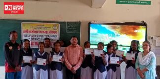 કપરાડાના વાવરની સરકારી માધ્યમિક શાળા, ‘રાણી લક્ષ્મીબાઈ આત્મરક્ષા પ્રશિક્ષણ’ અંતર્ગત વિદ્યાર્થીનીઓને પ્રમાણપત્ર એનાયત..