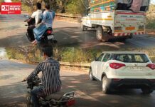 વાંસદા-ધરમપુરમાં ખાનપુર આંબતલાટ પાસે નાનું પુલિયું બેસી જતાં અકસ્માતનો ભય: NH-56 તંત્રની નિષ્ક્રિયતા..!