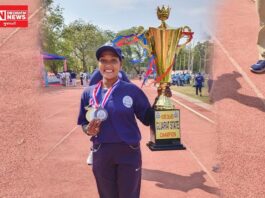 વાંસદા હોમગાર્ડ યુવતી સારા ગાયનએ એથ્લેટિક્સમાં રાજ્યકક્ષાએ ડંકો..