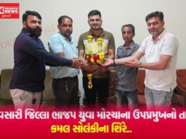 નવસારી જિલ્લા ભાજપ યુવા મોરચાના ઉપપ્રમુખનો તાજ વાંસદાના યુવા લીડર કમલભાઈ સોલંકી શિરે..