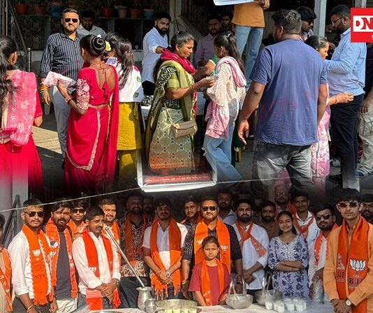 ચૈત્ર નવરાત્રી નિમિત્તે પારનેરા ડુંગર પર માતાજીના ભક્તો માટે તાલુકા યુવા મોરચા દ્વારા નિશુલ્ક છાસ વિતરણ કાર્યક્રમ..