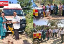 ધરમપુરના કરજવેરી ગ્રામ પંચાયતમાં 108 ઇમર્જન્સી એમ્બ્યુલન્સ સેવાનો શુભારંભ: આસપાસના ગામડાઓના દર્દીઓને મળશે સુવિધા