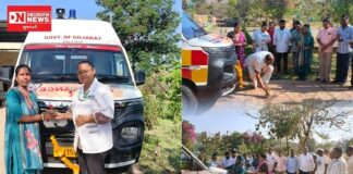 ધરમપુરના કરજવેરી ગ્રામ પંચાયતમાં 108 ઇમર્જન્સી એમ્બ્યુલન્સ સેવાનો શુભારંભ: આસપાસના ગામડાઓના દર્દીઓને મળશે સુવિધા