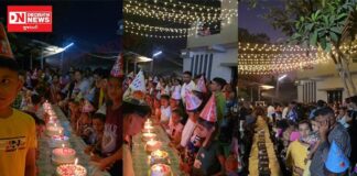 નવસારી દેગામ સાંઈ કુટિર ખાતે પંકજ પટેલ દ્વારા ગરીબ બાળકો પાસે 51 કેક કપાવી રામનવમીની ઉજવણી..