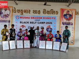 ‘વુશું ડ્રેગોન કુંગ ફૂ’ માં વલસાડ જિલ્લાના આઠ તાલીમઓ બ્લેક બેલ્ટની પદવી અનાયત