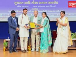 લોક મંગલમ્ ચેરીટેબલ ટ્રસ્ટ, ખોબાના સંસ્થાપક નિલમભાઈ પટેલને ‘ગુજરાત આદિ ગૌરવ સન્માન’થી નવાજાયા..