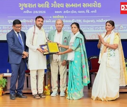 લોક મંગલમ્ ચેરીટેબલ ટ્રસ્ટ, ખોબાના સંસ્થાપક નિલમભાઈ પટેલને ‘ગુજરાત આદિ ગૌરવ સન્માન’થી નવાજાયા..