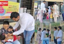 આજે પોલિયો રવિવાર: ખેરલાવ ગામે નાના બાળકોને પોલિયોના ટીપાં પીવડાવવામાં આવ્યા