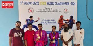 રાજ્યકક્ષાની જુનિયર વુશુ હરીફાઈ: વલસાડના ૨ ખેલાડીઓએ ગોલ્ડ મેડલ જીત્યો, તમિલનાડુ ખાતે નેશનલમાં થઈ પસંદગી