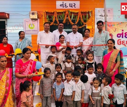 ધારાસભ્ય જીતુ ચૌધરીના હસ્તે નાનાપોંઢાના લુહાર ફળિયામાં ‘નંદ ઘર આંગણવાડી’ અને નાનાપોંઢા ગ્રામ પંચાયત કચેરીનું લોકાર્પણ